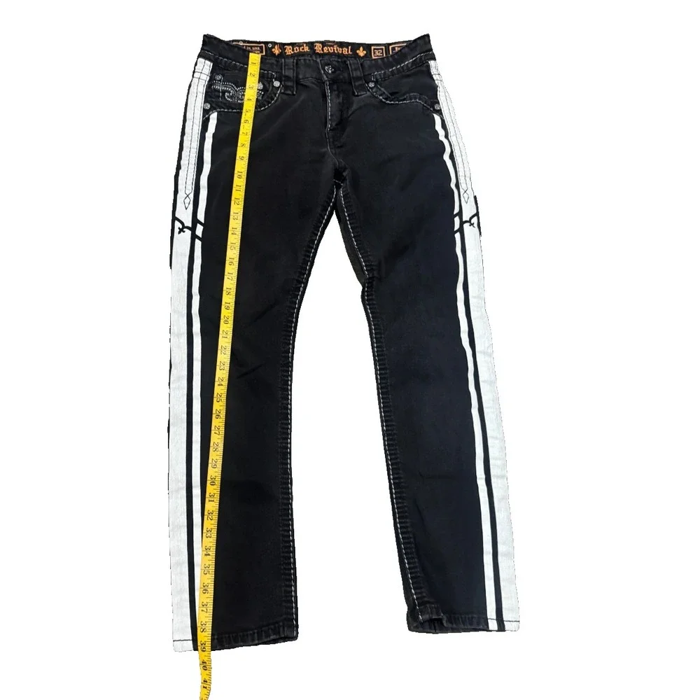 Rock Revival Barrett  Straight Jeans Black straight size 32 Denim Jeans